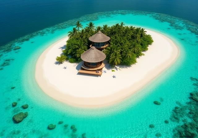 Private Insel im Indischen Ozean